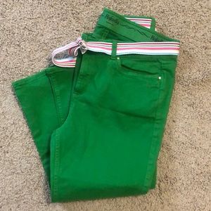 NWOT Rafaella Weekend green crops with belt